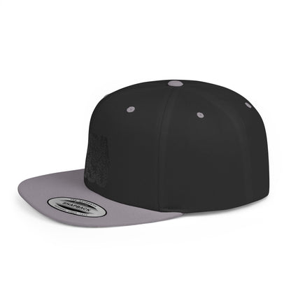 Flat Bill Snapback Hat - USA USO - Black - The Koko Samoa