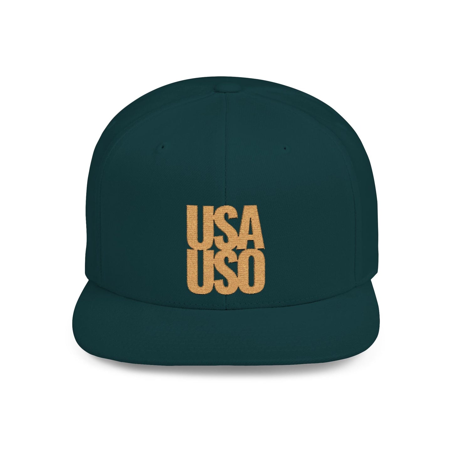 Flat Bill Snapback Hat - Samoa Culture - Gold Embroidery - AU/NZ/USA - The Koko Samoa