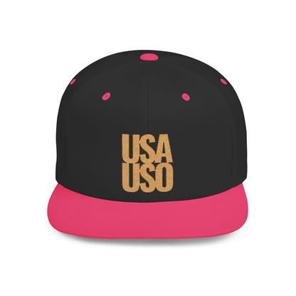 Flat Bill Snapback Hat - Samoa Culture - Gold Embroidery - AU/NZ/USA - The Koko Samoa