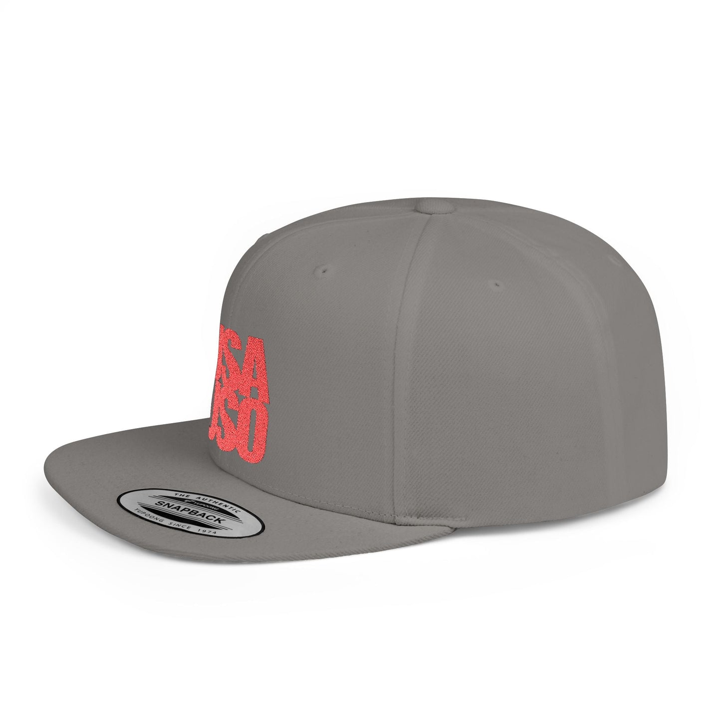 Flat Bill Snapback Hat - USA USO - Red Embroidery - AU/NZ/USA - The Koko Samoa