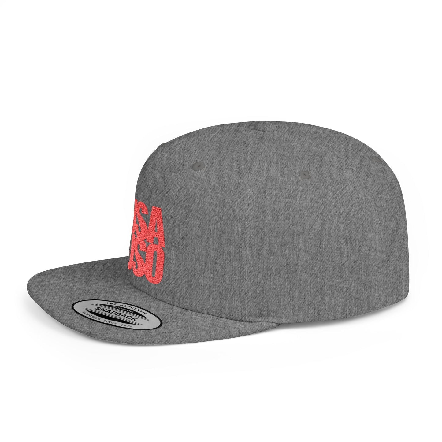 Flat Bill Snapback Hat - USA USO - Red Embroidery - AU/NZ/USA - The Koko Samoa