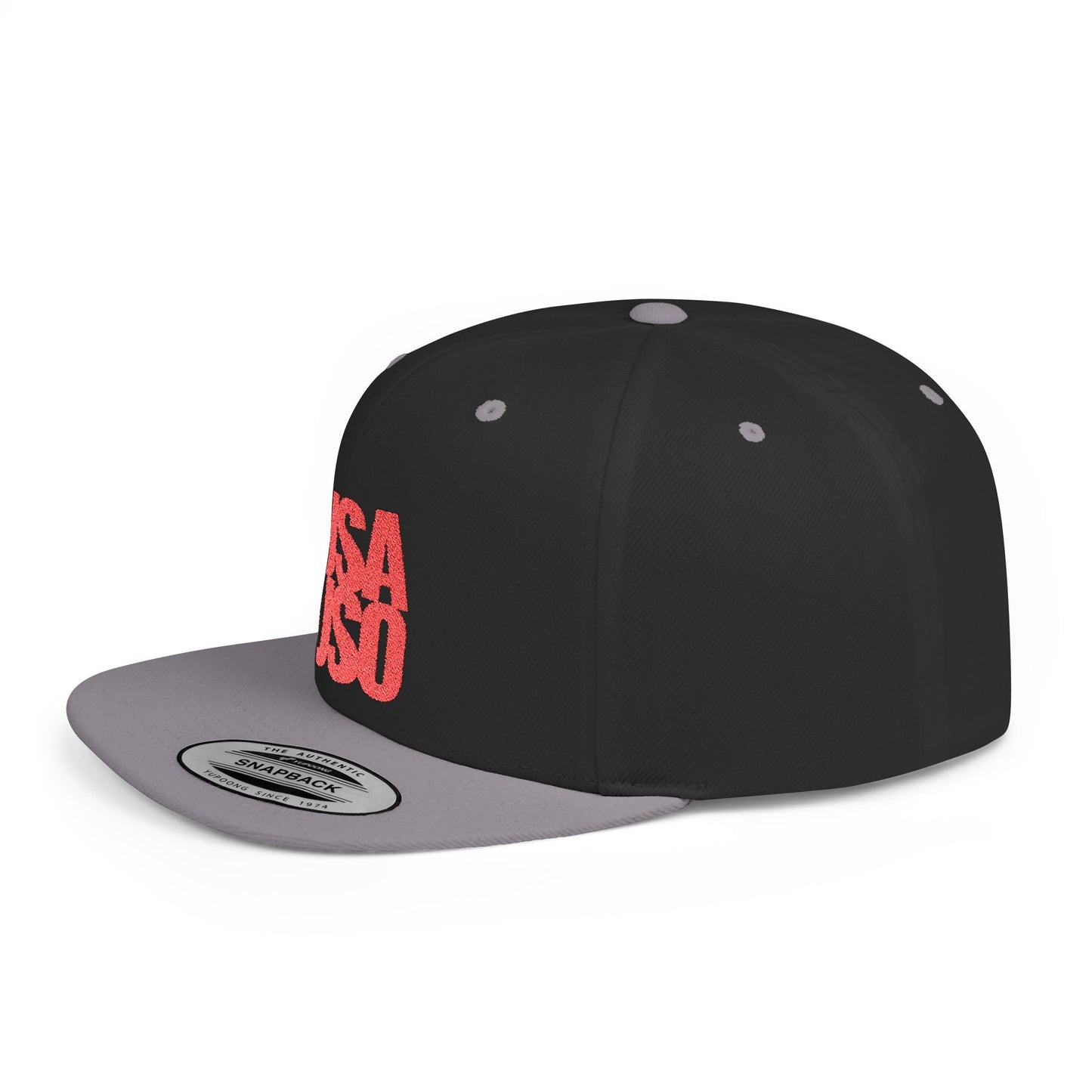 Flat Bill Snapback Hat - USA USO - Red Embroidery - AU/NZ/USA - The Koko Samoa