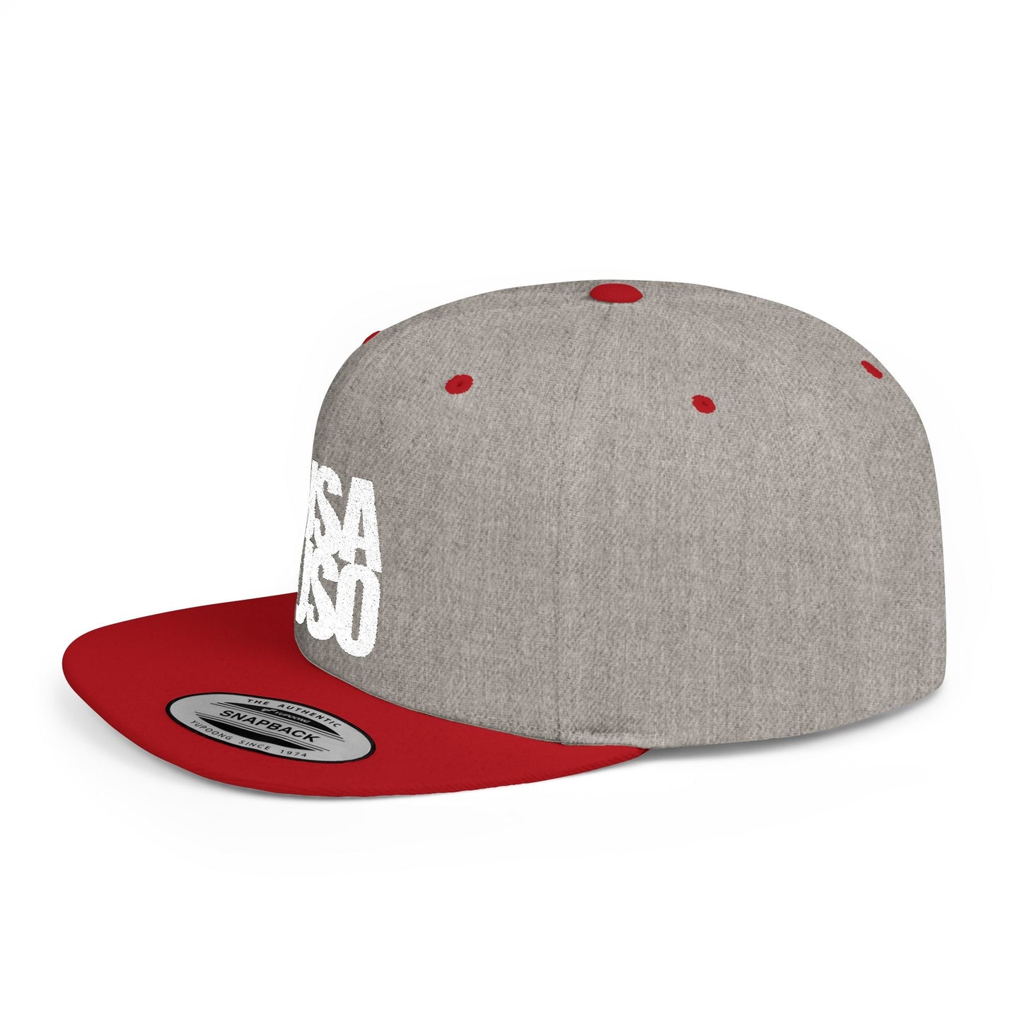 Flat Bill Snapback Hat — USA USO - White Embroidery - AU/NZ/USA - The Koko Samoa