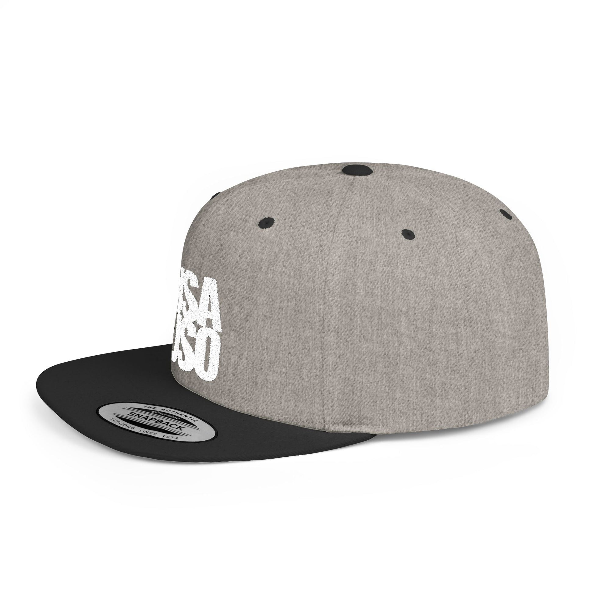 Flat Bill Snapback Hat — USA USO - White Embroidery - AU/NZ/USA - The Koko Samoa