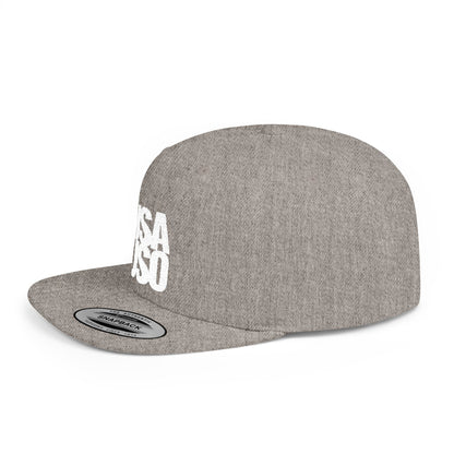 Flat Bill Snapback Hat — USA USO - White Embroidery - AU/NZ/USA - The Koko Samoa