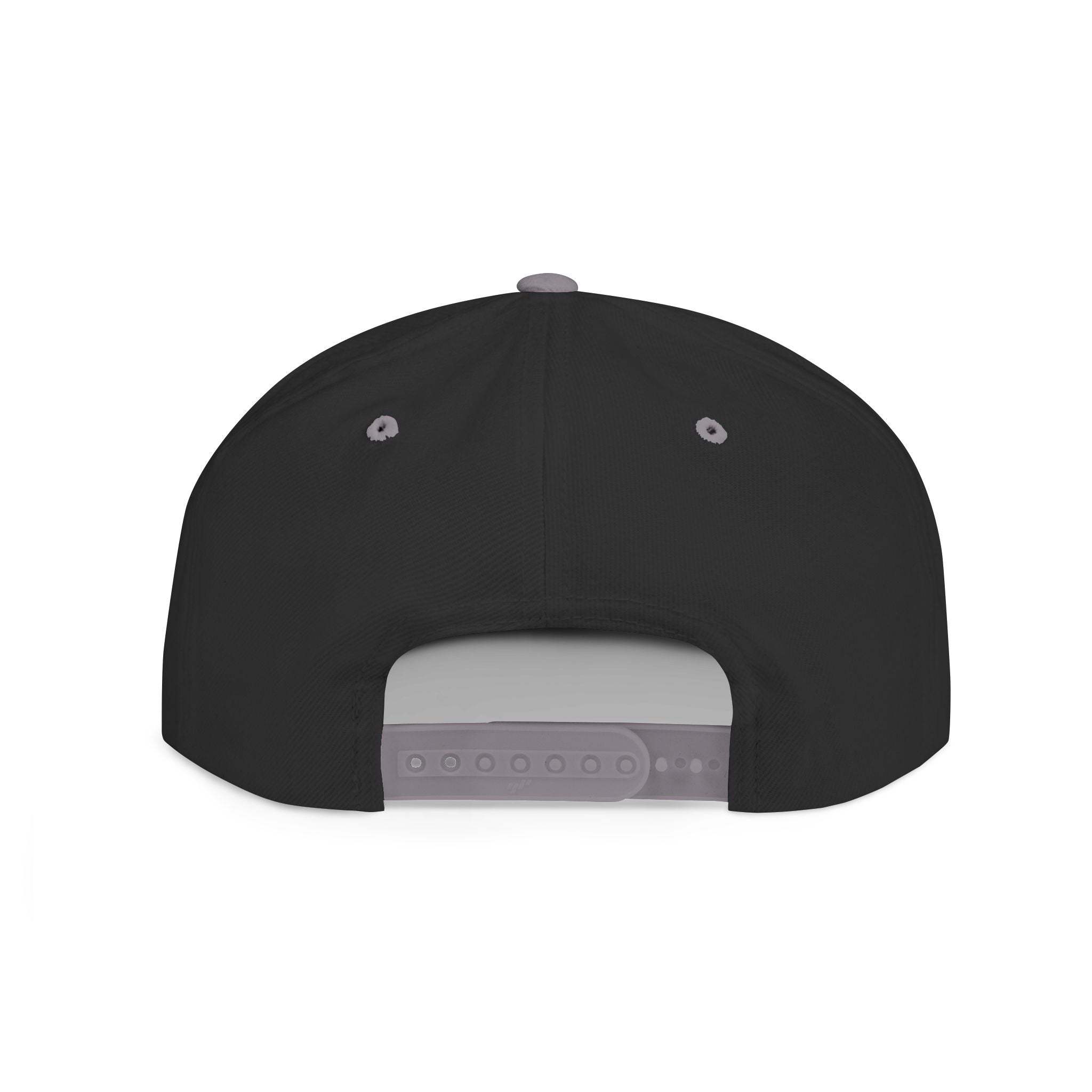 Black flat bill snapback hat by Fulfill Engine with white USA USO embroidery, one size fits most.