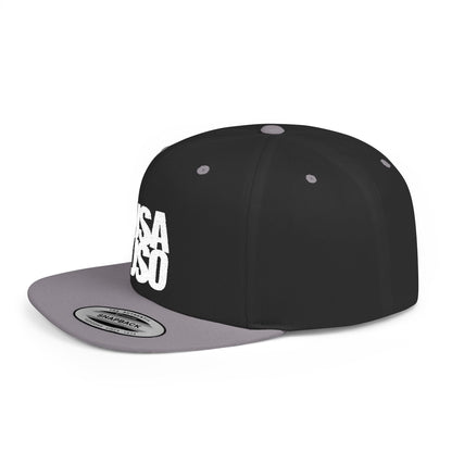 Flat Bill Snapback Hat — USA USO - White Embroidery - AU/NZ/USA - The Koko Samoa