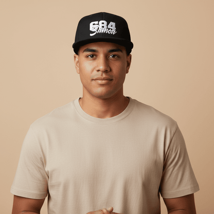 Flat Bill Snapback Hat - 684 Samoa - White Embroidery - AU/NZ/USA - The Koko Samoa