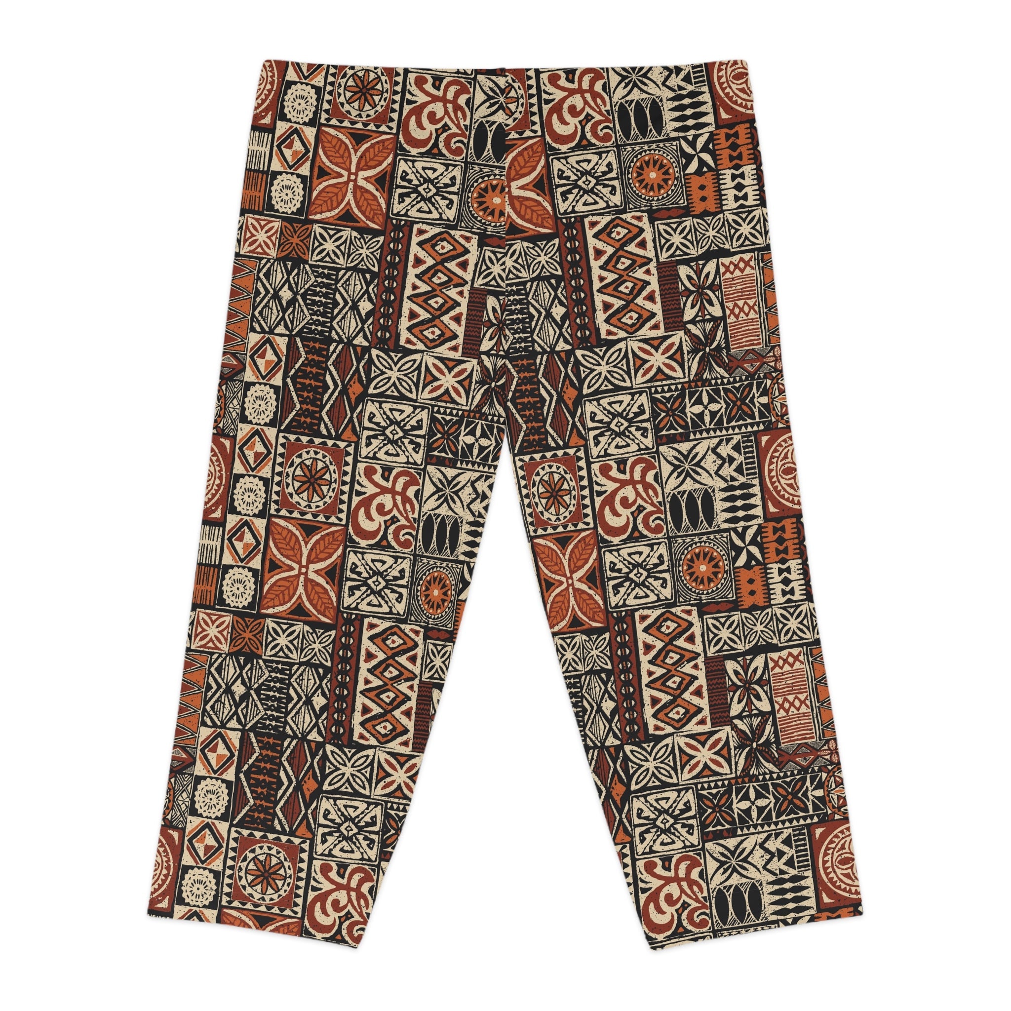 Brown Islandflex Capri Leggings by FYBY, style Elei, in XS size, shown on model, highlighting comfortable fit and stylish design.