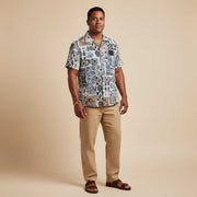 KoaTech™ - Hawaiian Button - Down Shirt - Elei Steel - AU/NZ/USA - The Koko Samoa