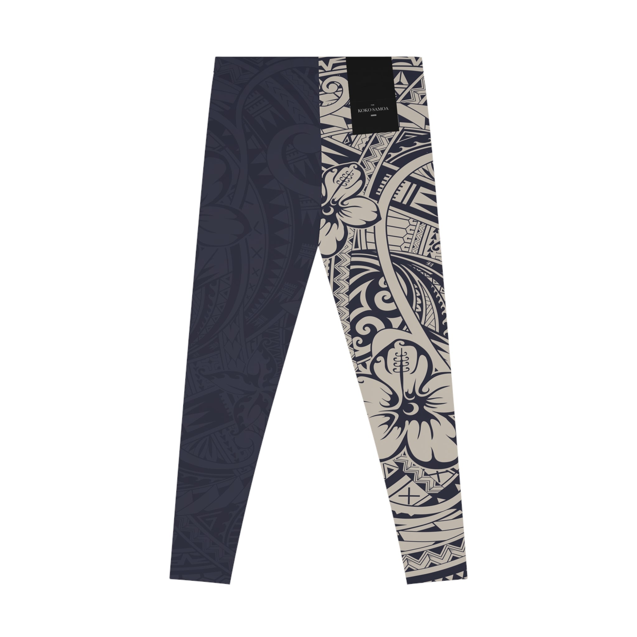 FYBY IslandFlex Mid-Rise Leggings in Blue Bloom, dark blue color, showing the fitted design and elastic waistband.
