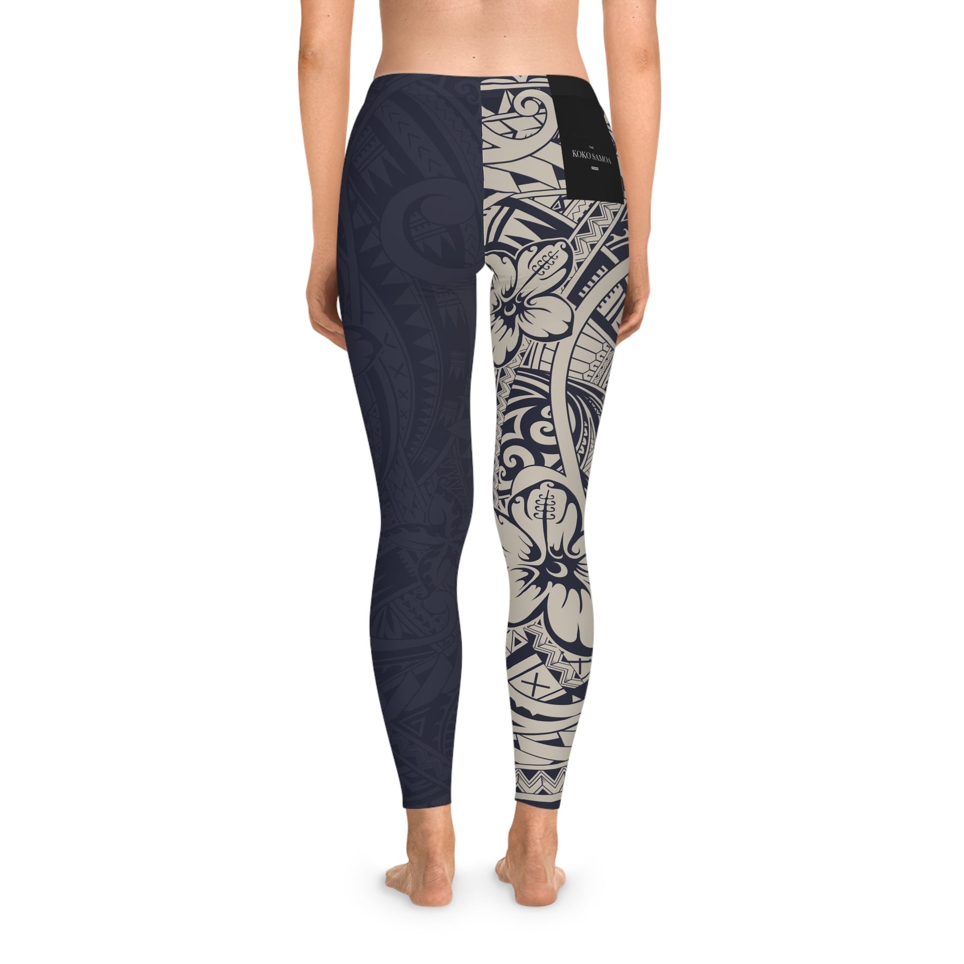 IslandFlex Leggings - Blue Bloom - AU/NZ/USA - The Koko Samoa
