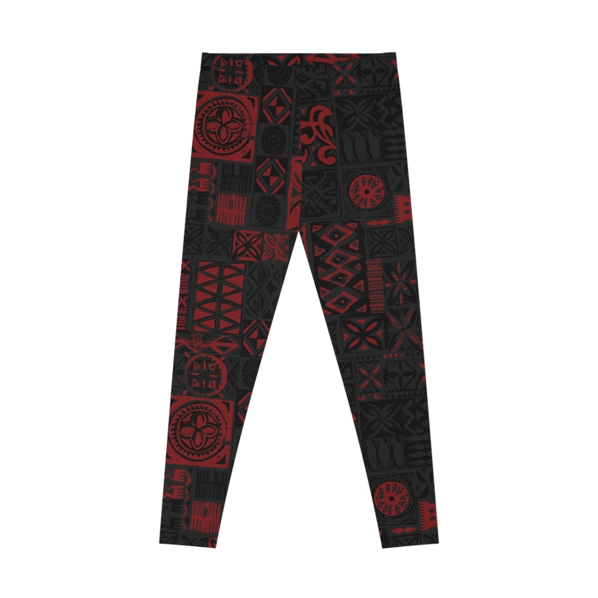 FYBY IslandFlex mid-rise leggings in Elei Red, showing close-up of seamless thread detail and vibrant color.