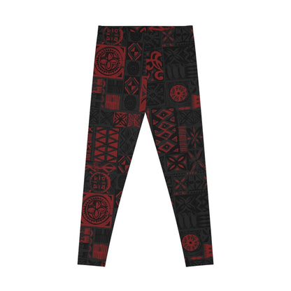 IslandFlex Leggings - Elei Red - AU/NZ/USA - The Koko Samoa