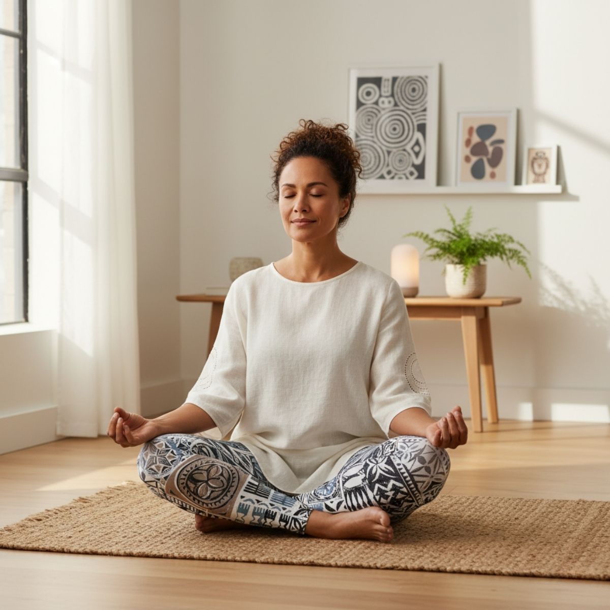 FYBY IslandFlex mid-rise leggings in Elei Steel, featuring a comfortable fit and matching seam thread design.