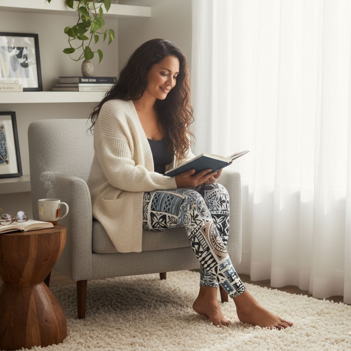 Elei Steel mid-rise leggings by FYBY, featuring a sleek design and seamless construction for comfort and style.