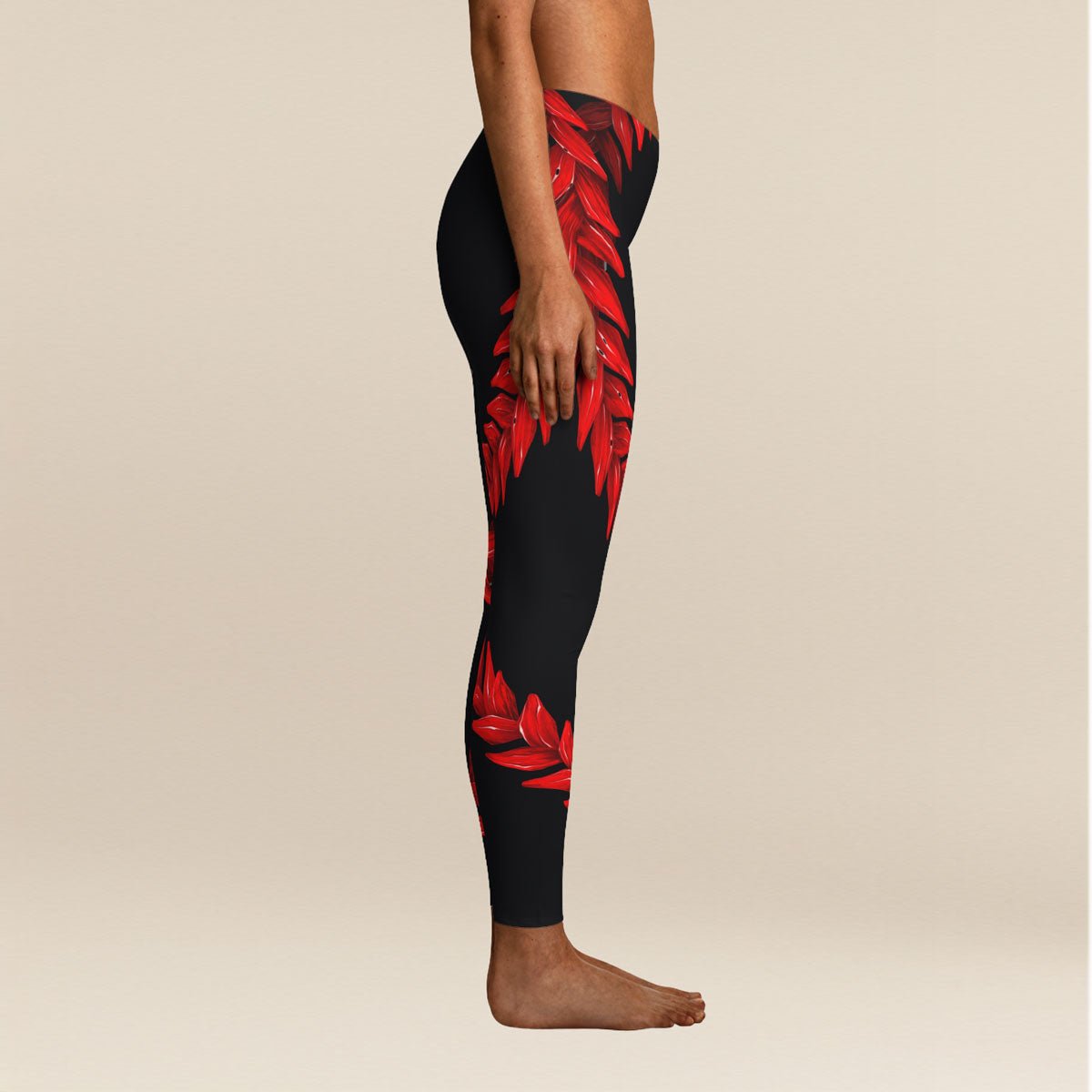 FYBY IslandFlex mid-rise leggings in Ula Fala design, featuring seamless thread matching and a comfortable fit.