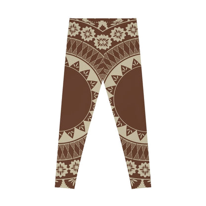 PasifikaOne Mid - Rise Leggings - Fiji Brown - AU/NZ/USA - The Koko Samoa