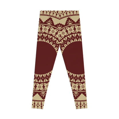 PasifikaOne Mid - Rise Leggings - Fiji Red - AU/NZ/USA - The Koko Samoa