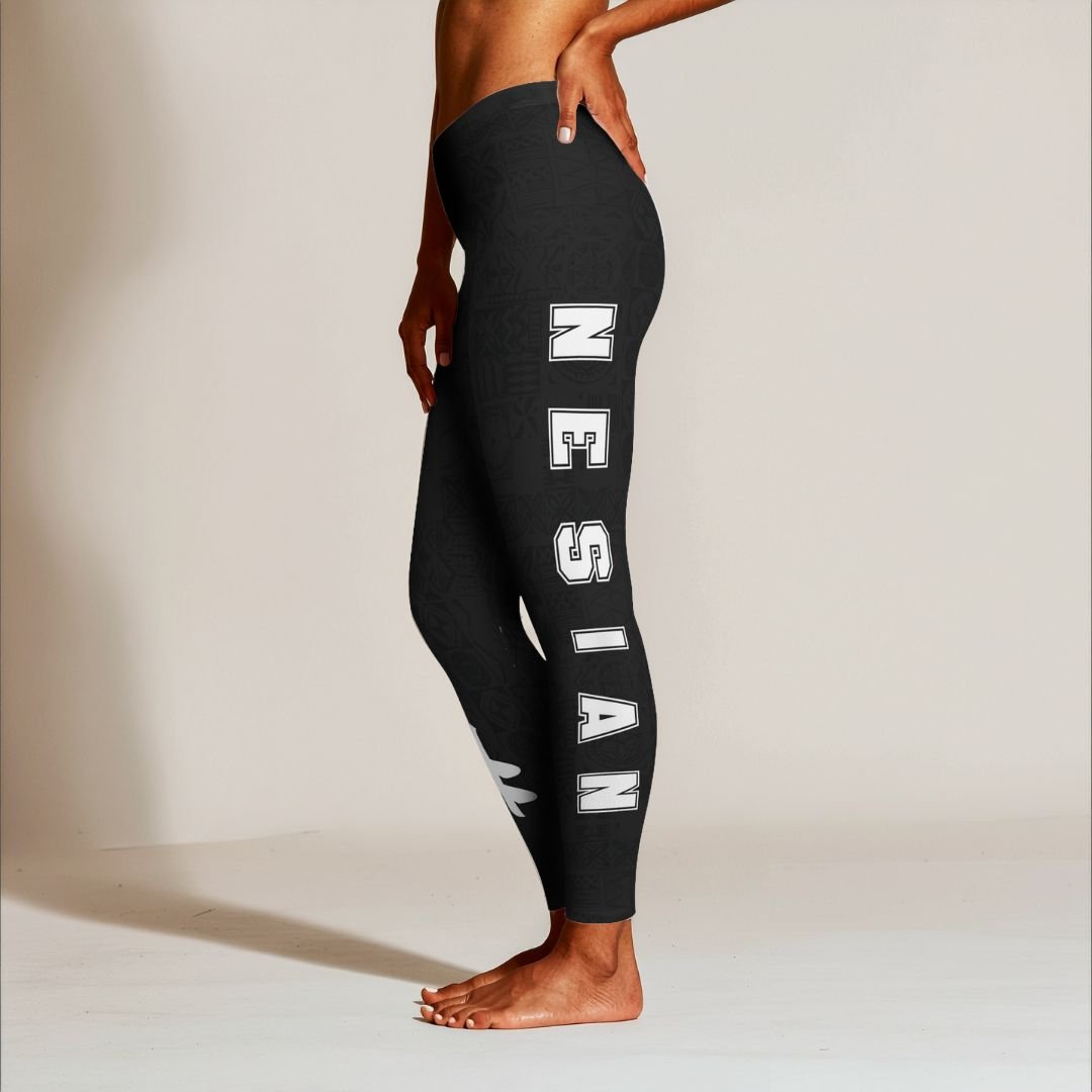 PasifikaOne Mid - Rise Leggings - Nesian Strength - AU/NZ/USA - The Koko Samoa