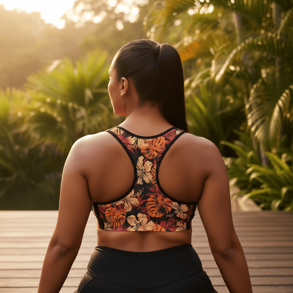 Seamless Sports Bra - Lalomanu Ember - AU/NZ/USA - The Koko Samoa