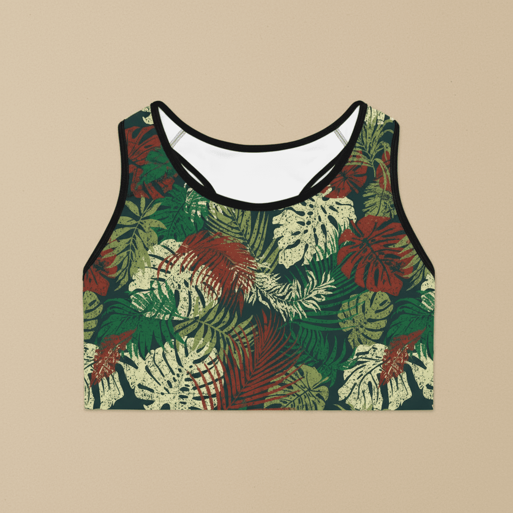 Seamless Sports Bra - Tafatafa Greens - AU/NZ/USA - The Koko Samoa