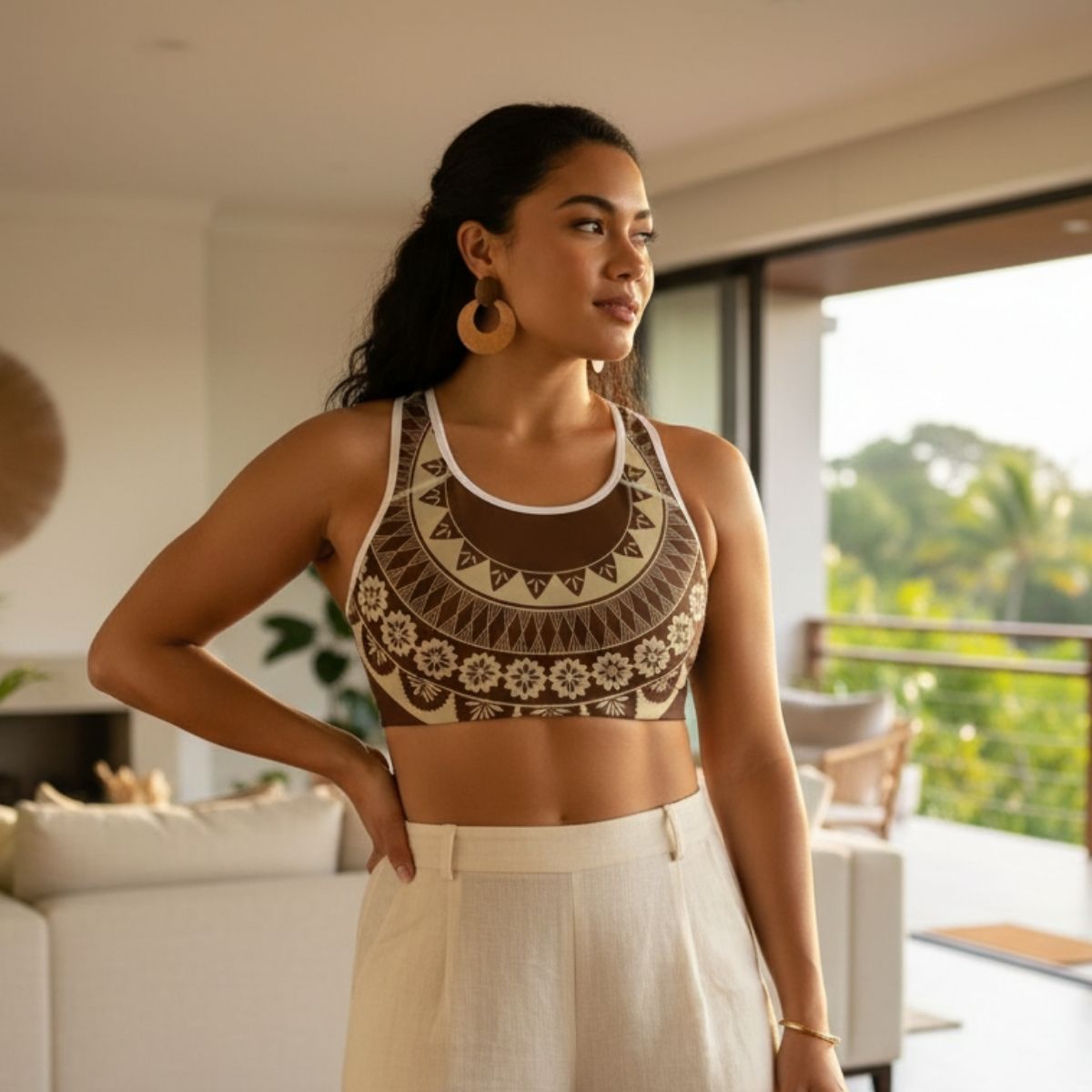 Seamless Sports Bra - Fiji Brown - AU/NZ/USA