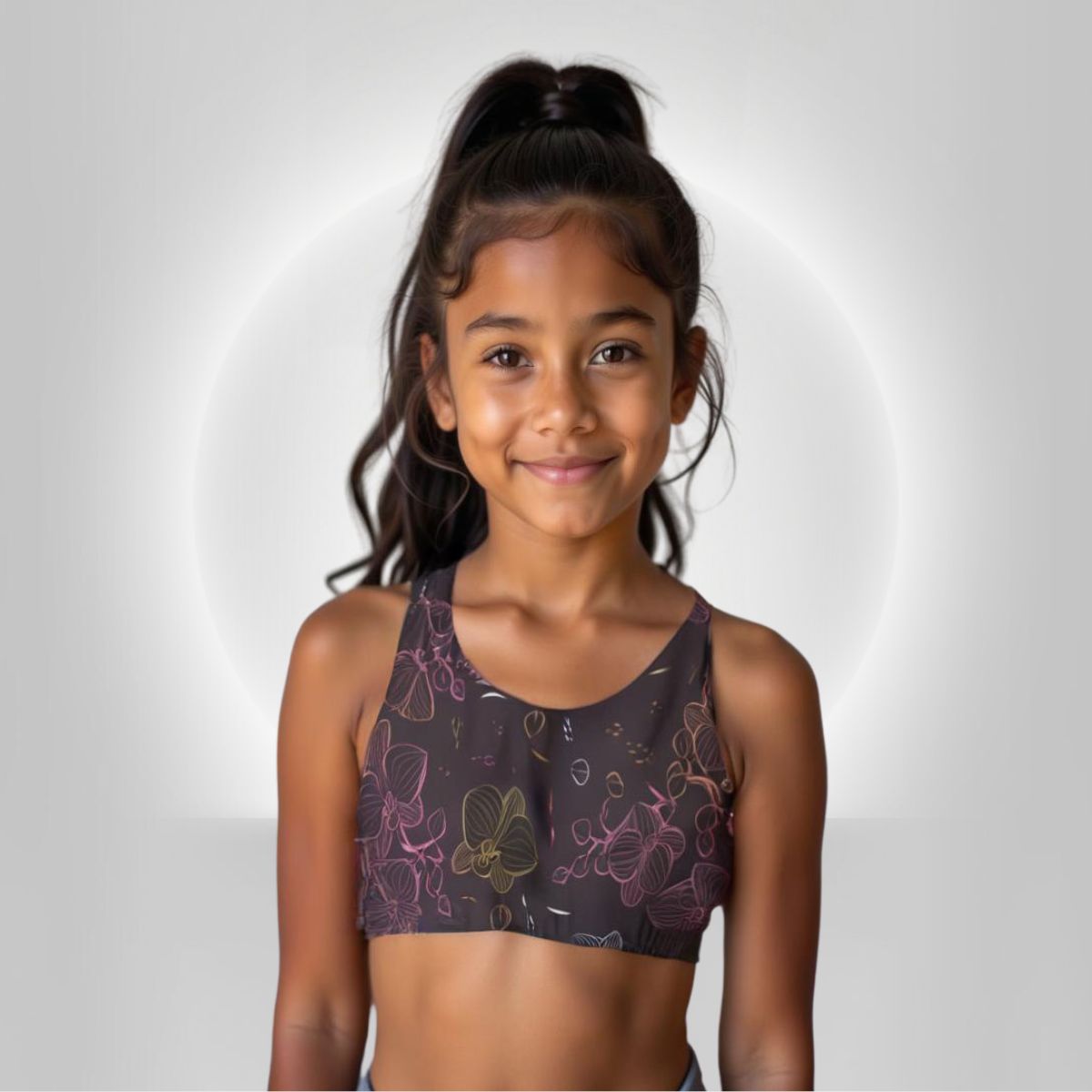 Girls' Double Lined Seamless Sports Bra - Power Petals - AU/NZ/USA - The Koko Samoa