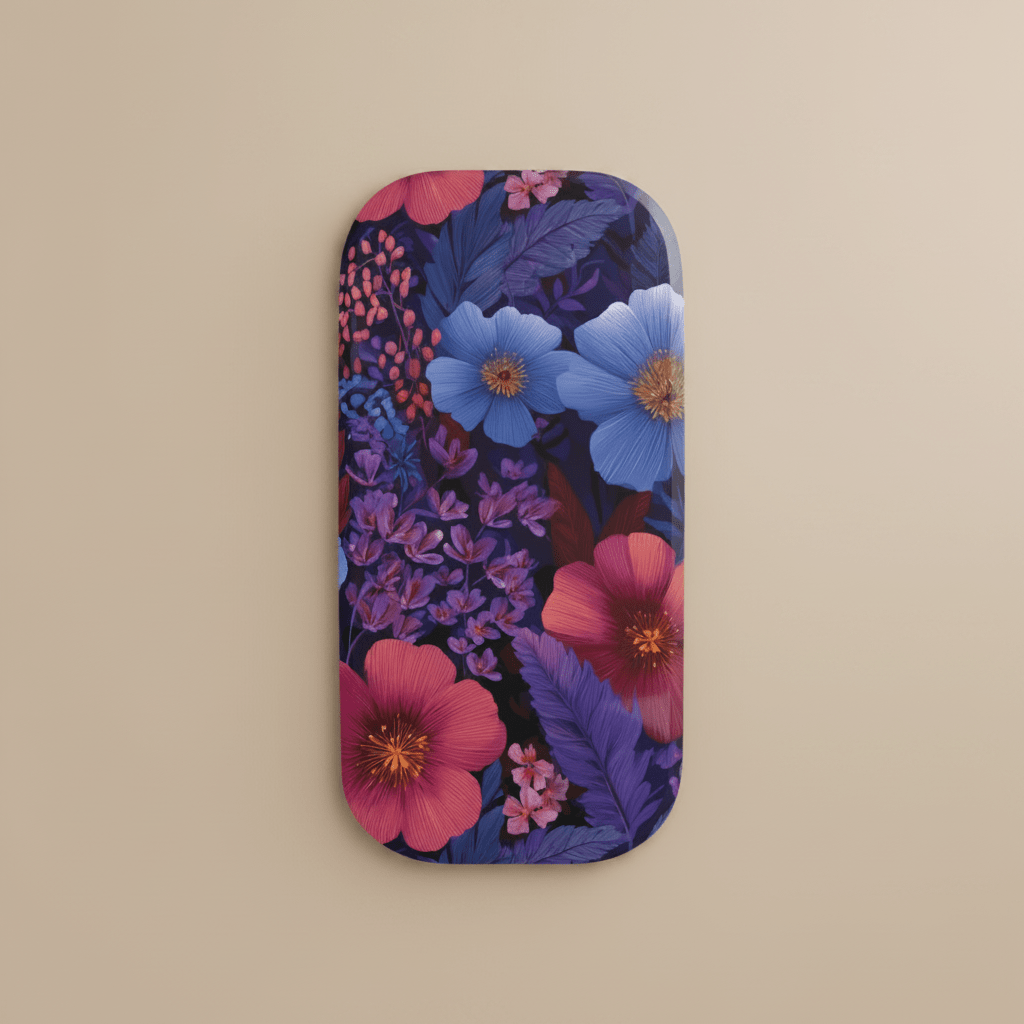 WOYC Lavender Tropics phone grip stand with tropical design, secure grip for smartphones, AU/NZ/USA compatible.