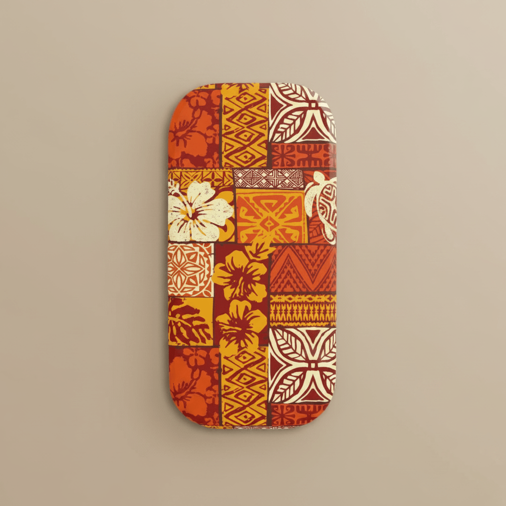 WOYC Sataoa Sunrise phone grip stand featuring vibrant sunrise design, compatible with AU, NZ, and USA devices.
