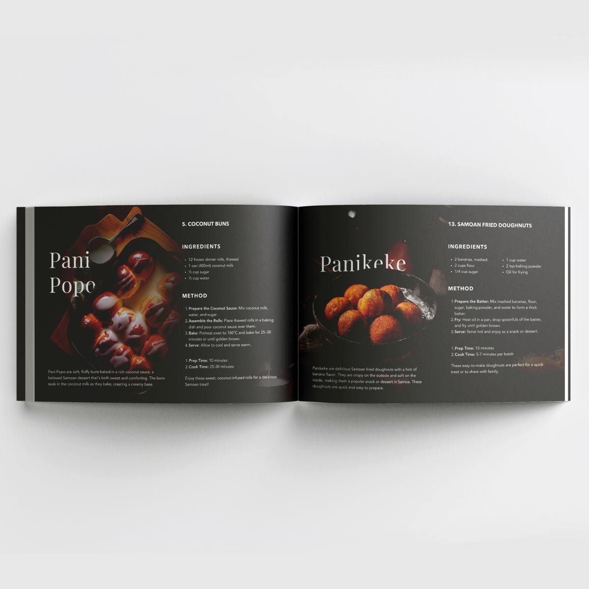 Hardcover A4 - Samoan Delights: 24 Samoan Recipes Cookbook Expanded Edition - Vol1 + Vol2 Combined - AU/NZ/USA - The Koko Samoa