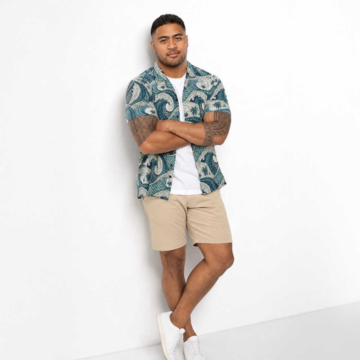 Hawaiian Camp Shirt - Blue Waves - AU/NZ/USA - The Koko Samoa