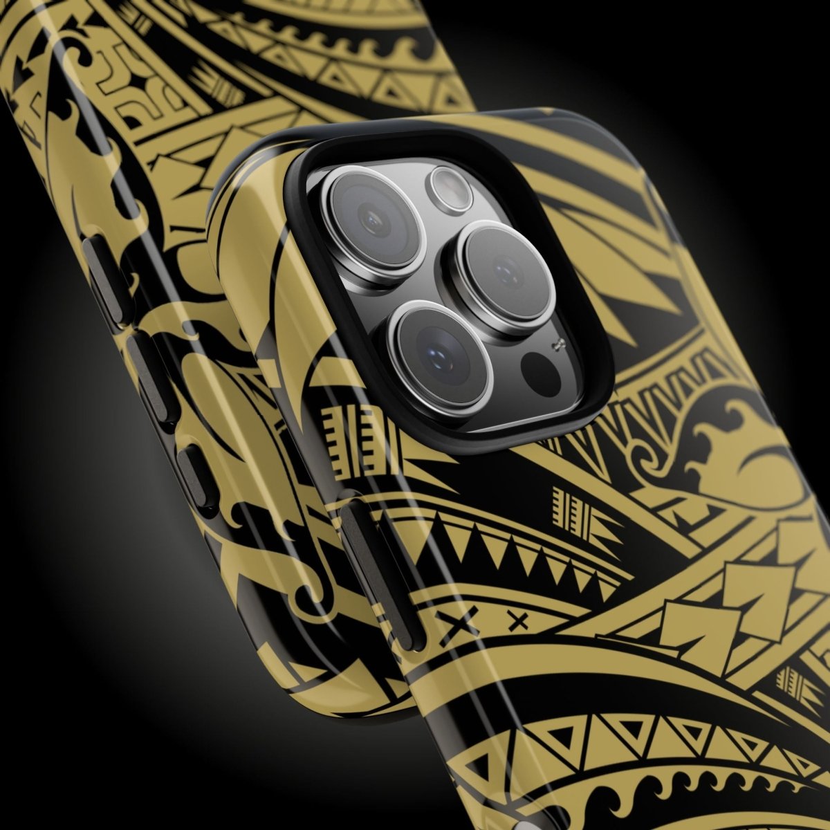 Bloom Gold tough iPhone case for AU/NZ/USA, featuring a floral design and durable protection for iPhone smartphones.