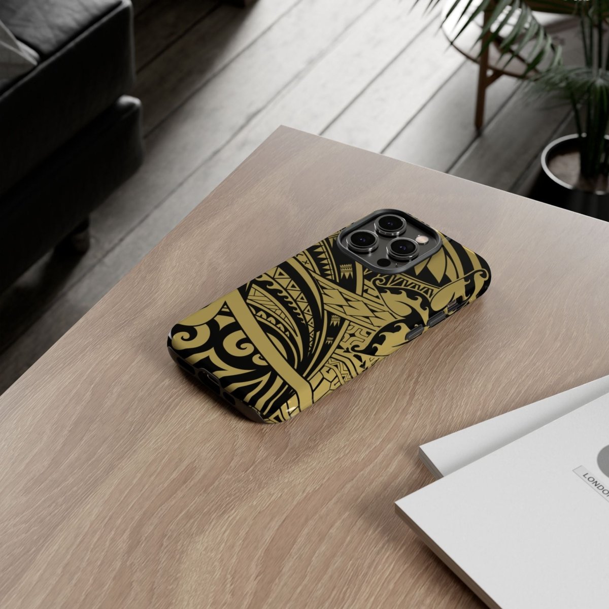 iPhone Tough Phone Case - Bloom Gold - AU/NZ/USA - The Koko Samoa