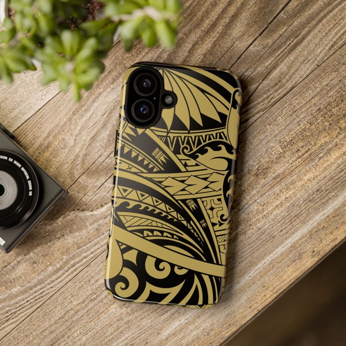 WOYC Bloom Gold tough phone case for iPhone, durable protective cover with floral design, suitable for AU, NZ, and USA markets.