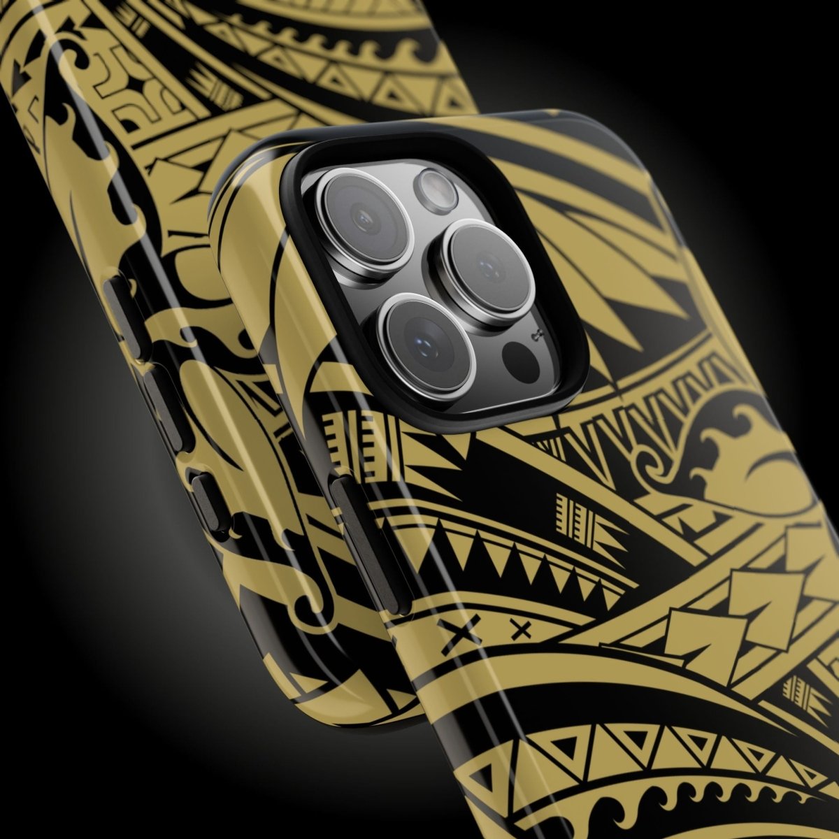 WOYC iPhone Tough Phone Case in Bloom Gold, durable protective case for iPhone, with floral design and sturdy build.