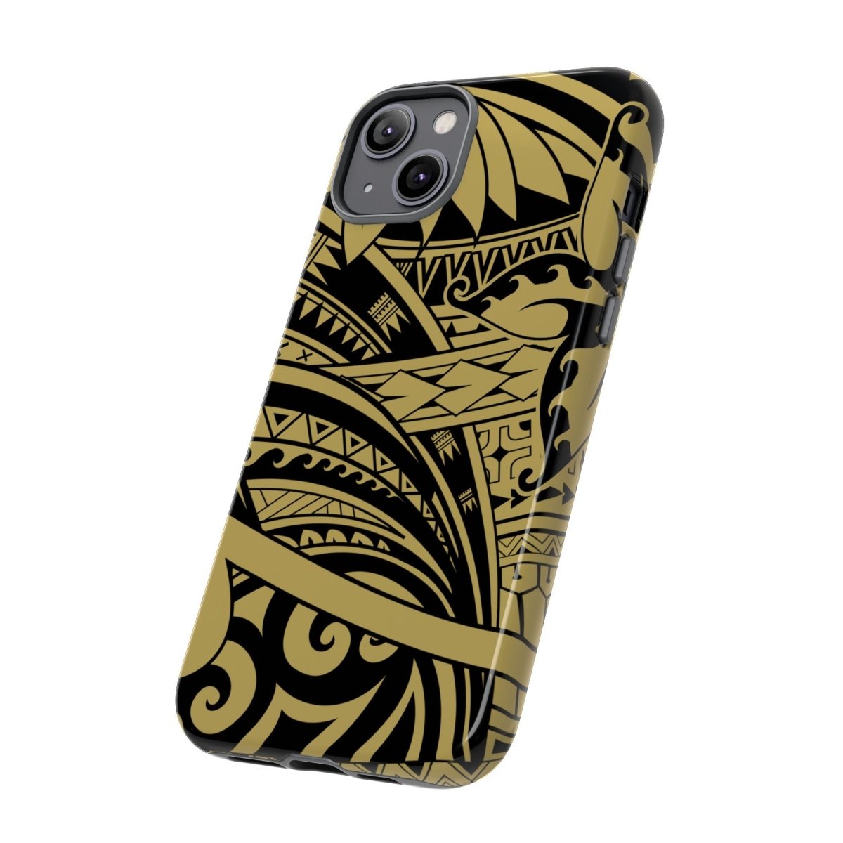 WOYC Bloom Gold tough phone case for iPhone, durable protective cover with floral design, suitable for AU, NZ, and USA models.