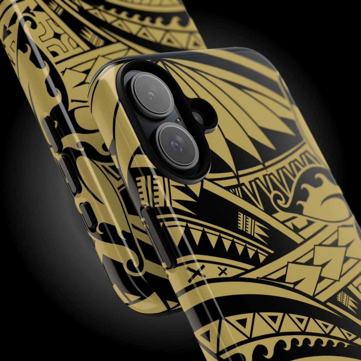 WOYC iPhone Tough Phone Case in Bloom Gold, durable protective case for iPhone models, with floral design and rugged build.