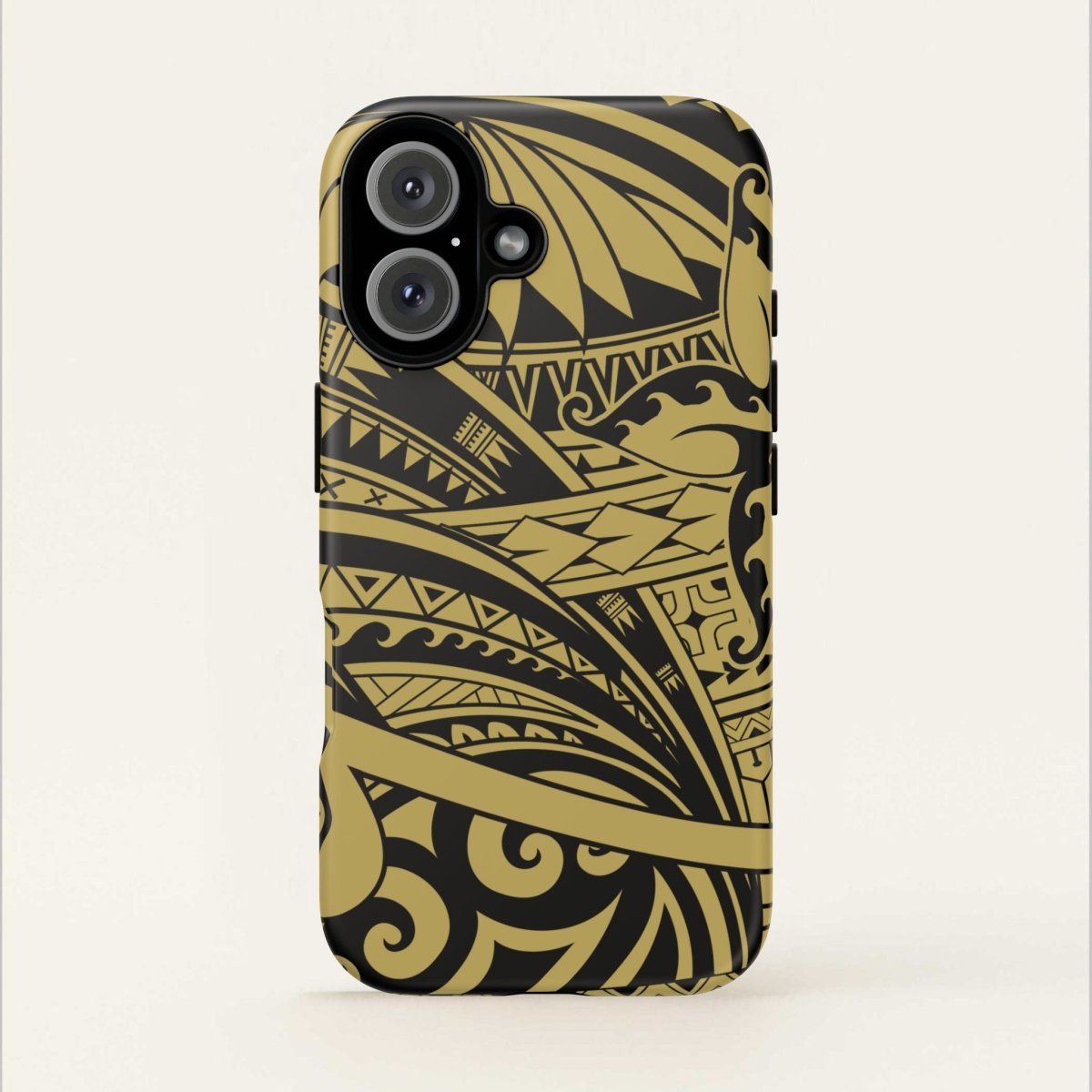 WOYC tough iPhone case in Bloom Gold with floral design, offering durable protection for iPhone models in AU, NZ, and USA.