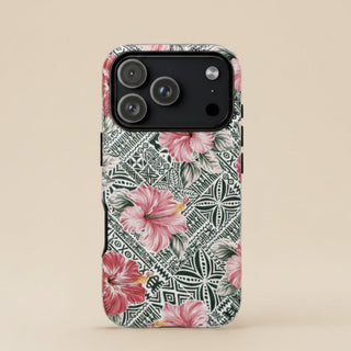 Durable iPhone tough phone case with floral Solosolo Blooms, fitting iPhone models for AU, NZ, and USA.