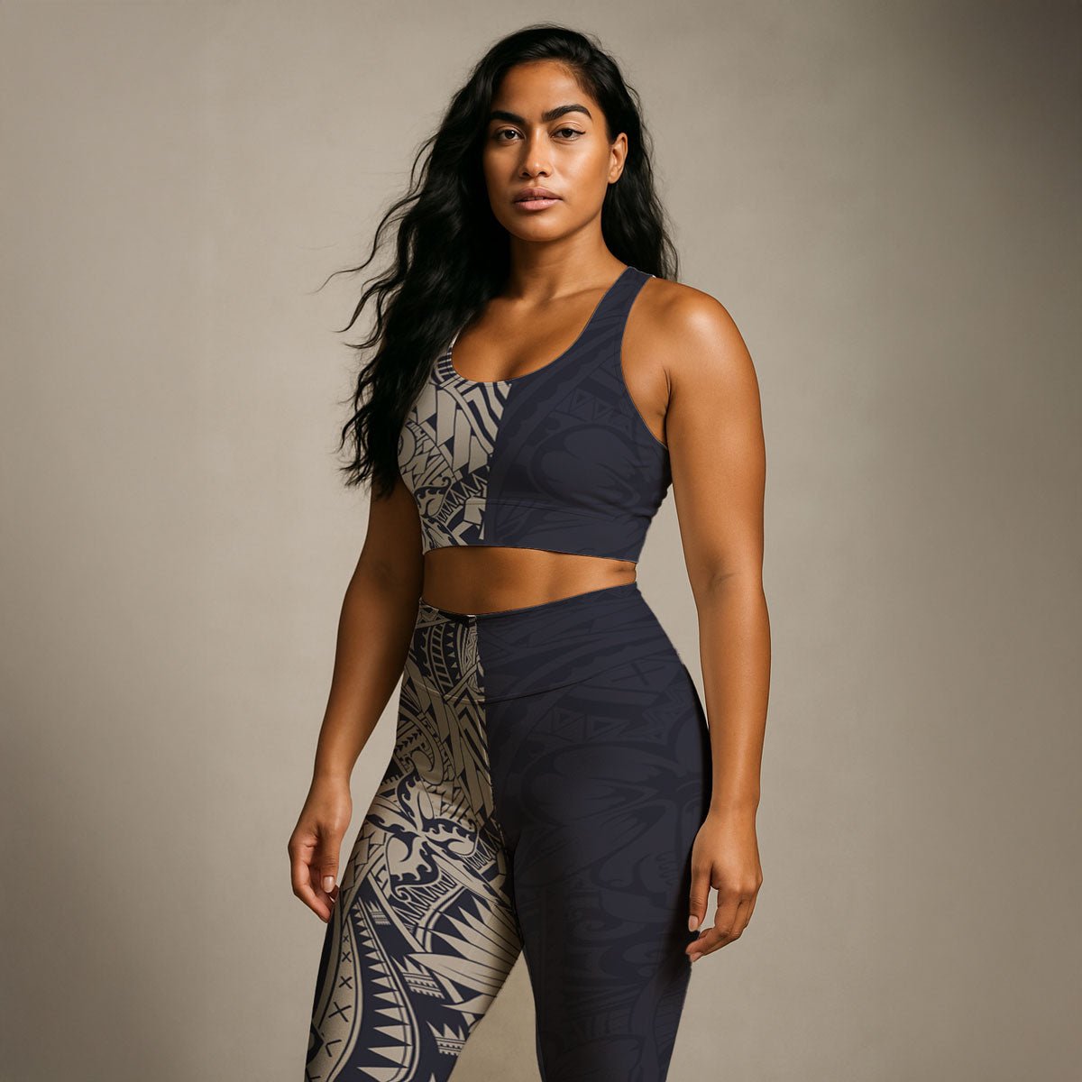 IslandFlex Leggings - Blue Bloom - AU/NZ/USA - The Koko Samoa