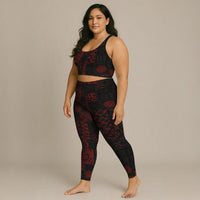 IslandFlex Leggings - Elei Red - AU/NZ/USA - The Koko Samoa