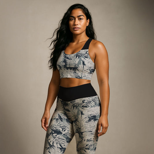 IslandFlex Leggings - Tiavi Mist - AU/NZ/USA - The Koko Samoa
