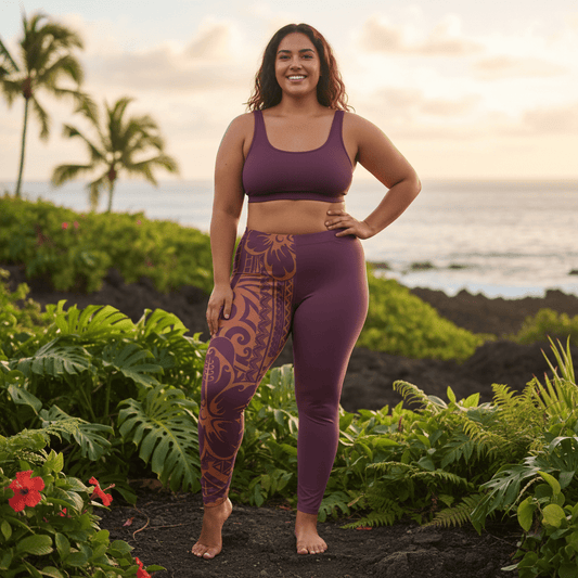 IslandFlex Mid - Rise Leggings - Bloom Brandied Melon - AU/NZ/USA - The Koko Samoa
