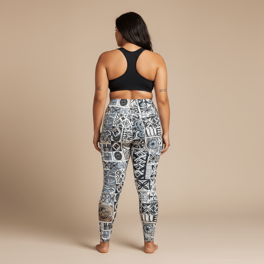 Elei Steel mid-rise leggings by FYBY, featuring a comfortable fit and stylish design for active wear.