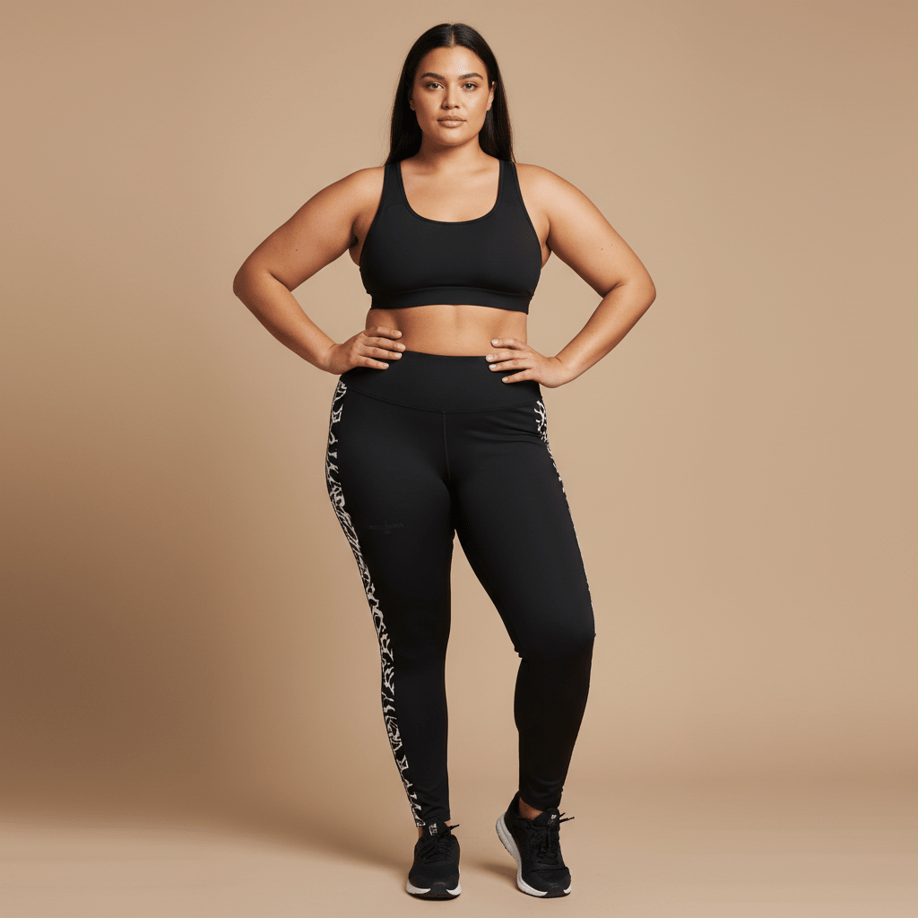 FYBY IslandFlex mid-rise leggings in Faleasiu Nights with tropical print, stylish and comfortable for active wear or casual outfits.