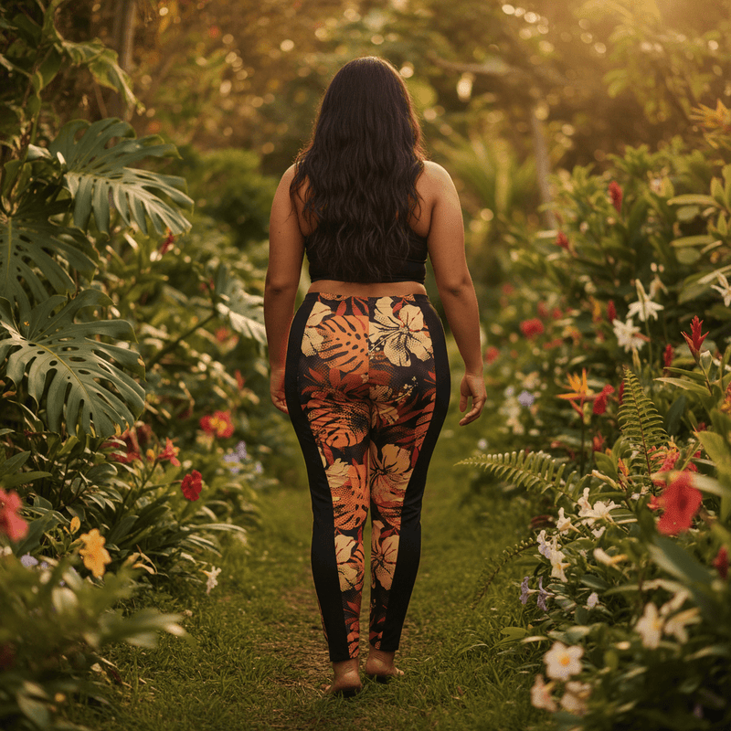 IslandFlex Mid - Rise Leggings - Lalomanu Ember - AU/NZ/USA - The Koko Samoa