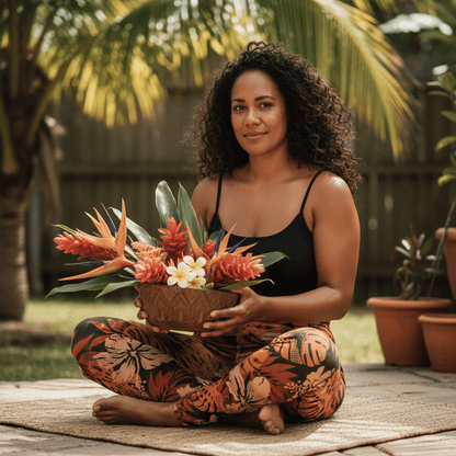 IslandFlex Mid - Rise Leggings - Lalomanu Ember - AU/NZ/USA - The Koko Samoa