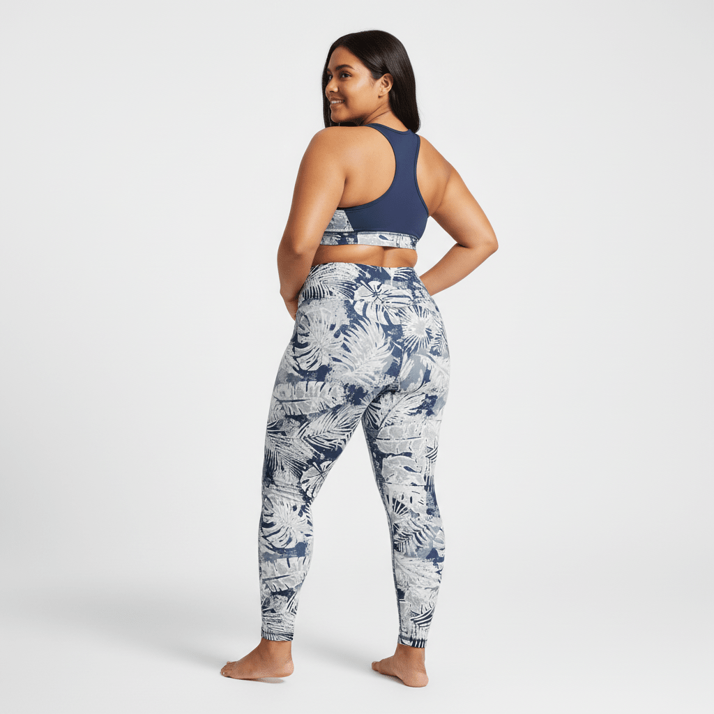 FYBY IslandFlex Mid-Rise Leggings in Tiavi Mist, featuring soft fabric and comfortable fit, perfect for active wear.