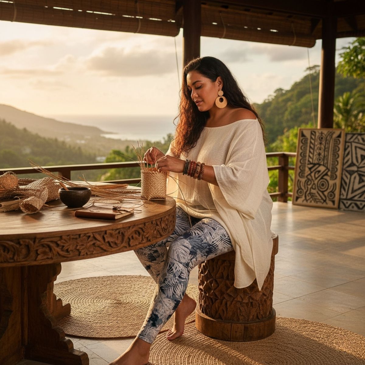 IslandFlex Mid-Rise Leggings - Tiavi Mist - AU/NZ/USA